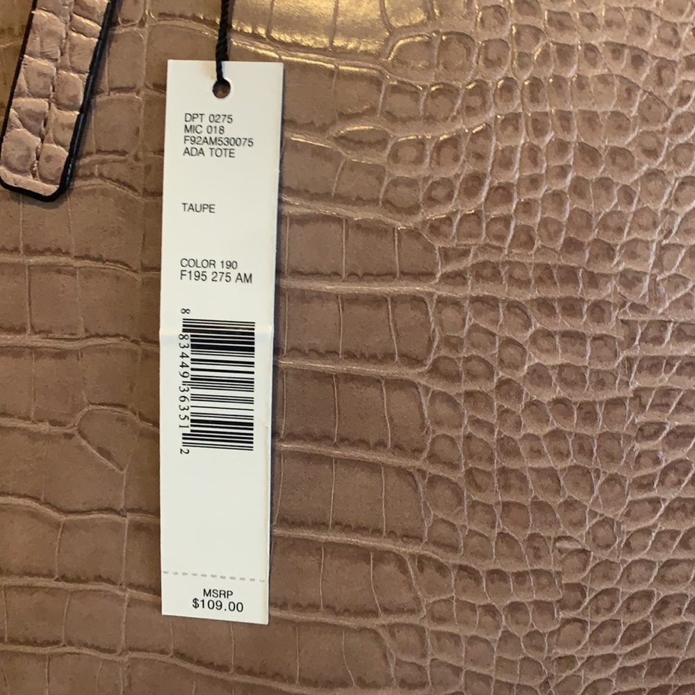 Brand New With Tags Antonio Melani Ada Tote in Taupe - Picture 2 of 8